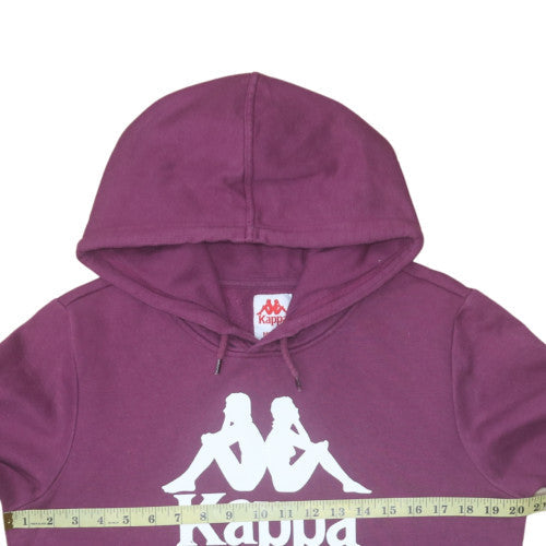 Kappa Women’s Purple Pullover Hoodie Medium Cotton Blend Logo Hooded Sweatshirt