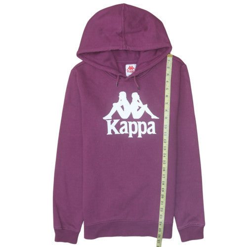 Kappa Women’s Purple Pullover Hoodie Medium Cotton Blend Logo Hooded Sweatshirt