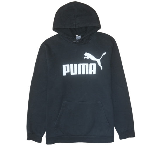 Puma Men’s Black XL Pullover Hoodie with Logo and Kangaroo Pocket