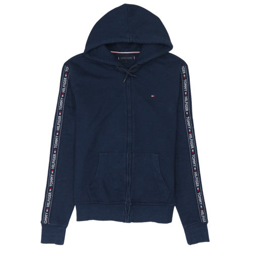 Tommy Hilfiger Men's Blue Full Zip Hoodie S Classic Logo Style