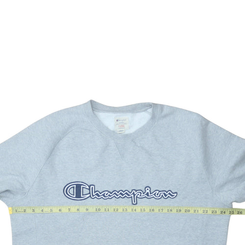 Champion Men's Grey XL Pullover Sweatshirt Embroidered Logo