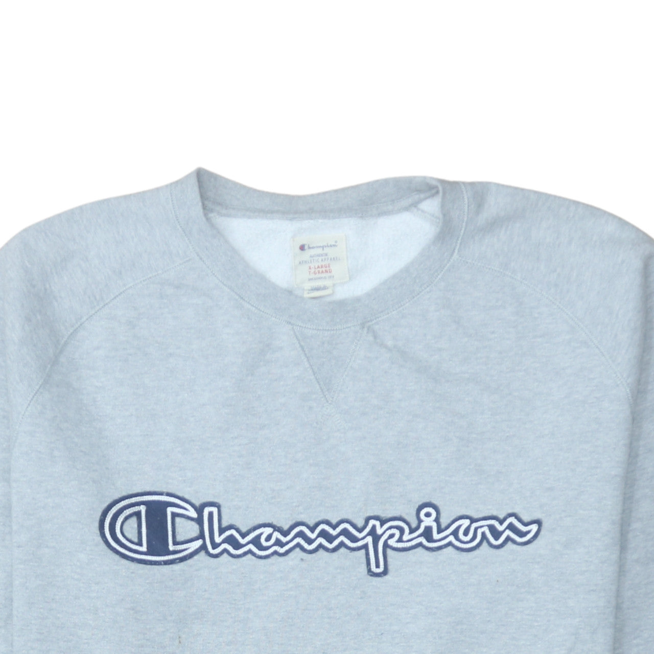 Champion Men's Grey XL Pullover Sweatshirt Embroidered Logo