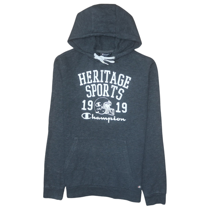 Champion Men's Grey Heritage Sports Pullover Hoodie Size L