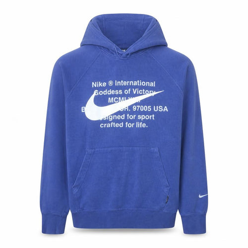 Nike Men's Blue Pullover Hoodie M Sports Fleece Sweatshirt