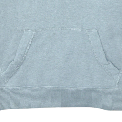Hollister Women's Grey Pullover Hoodie Medium Embroidered Logo Casual