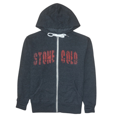 WWE Stone Cold Steve Austin Women's Charcoal Full Zip Hoodie Size M