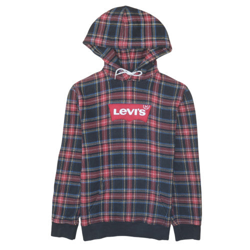 Levi's Men's Multicoloured Plaid Pullover Hoodie Size M