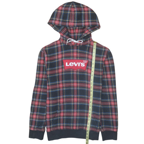 Levi's Men's Multicoloured Plaid Pullover Hoodie Size M