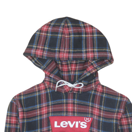 Levi's Men's Multicoloured Plaid Pullover Hoodie Size M