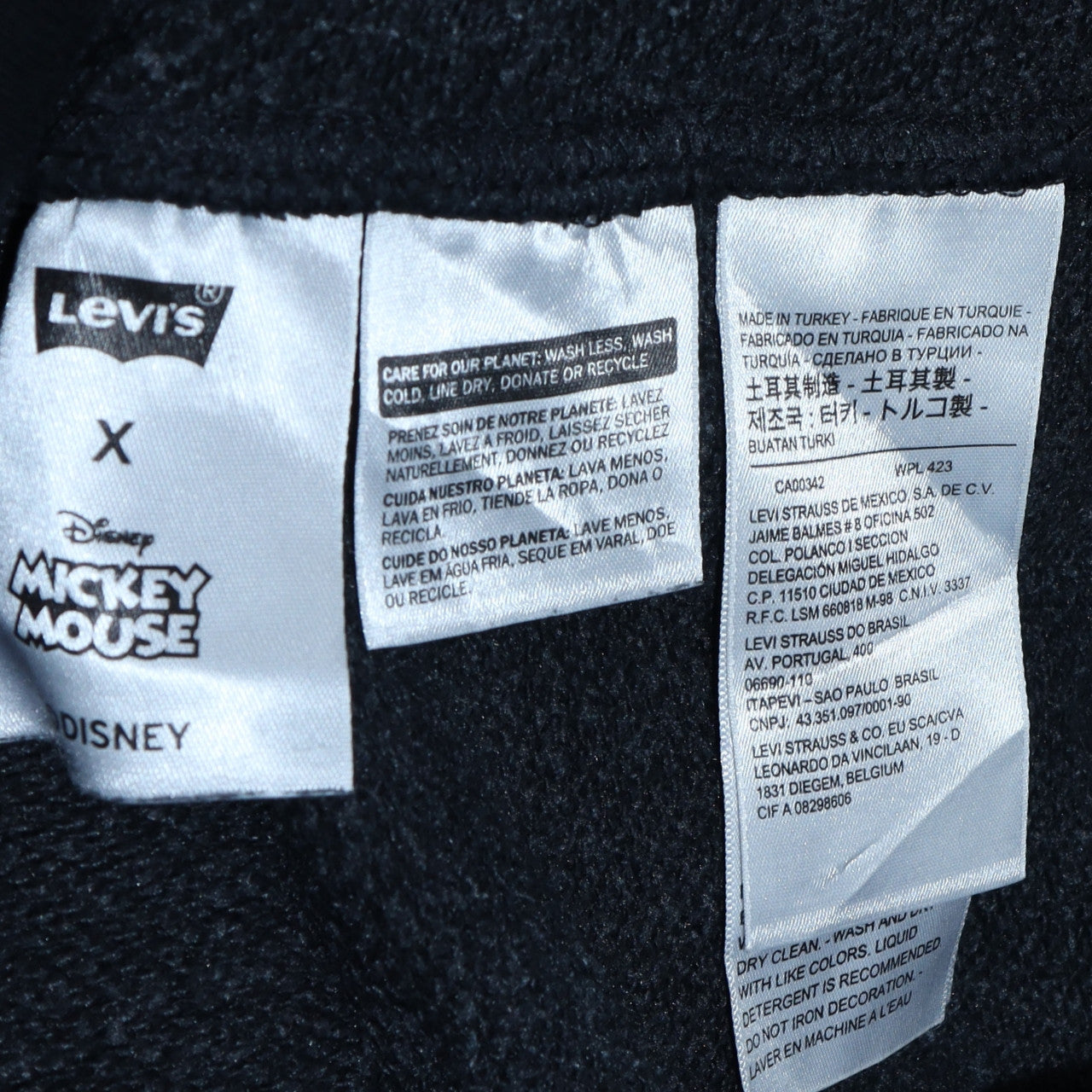 Levi's x Disney Men's Black Pullover Hoodie Size M Graphic Logo