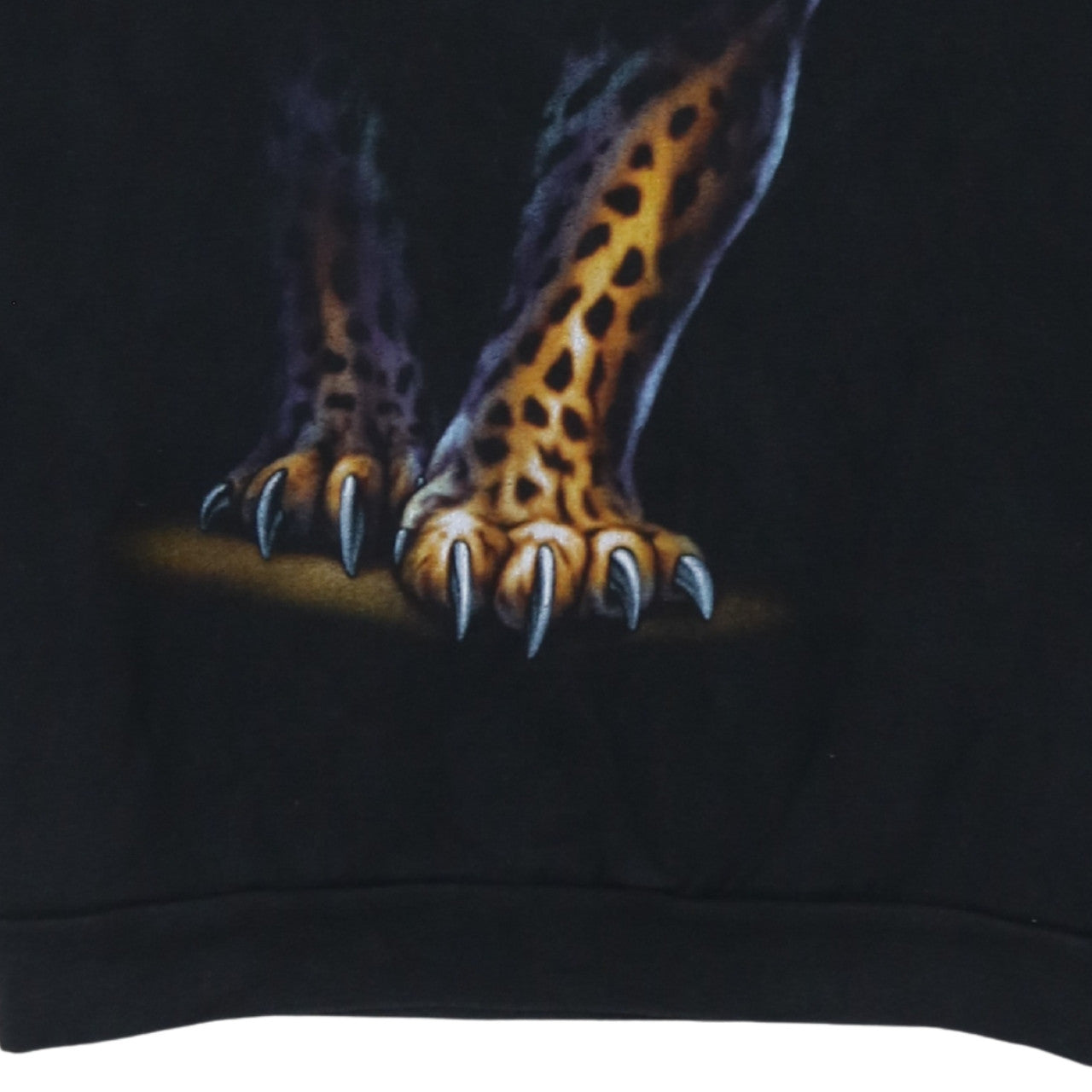 Rock Eagle Mens Black XL Pullover Hoodie Leopard Graphic Fleece