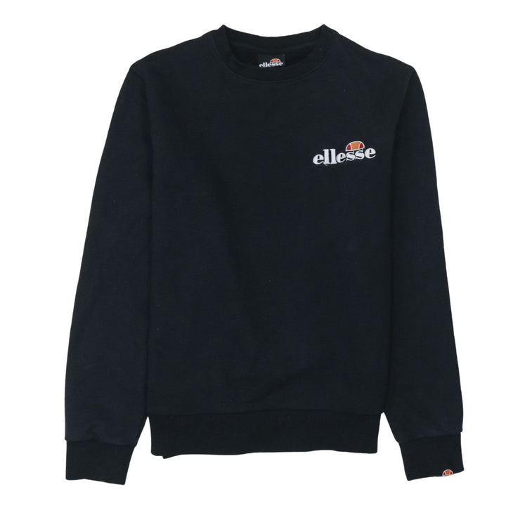 Ellesse Womens Black Cotton Blend Crew Neck Sweatshirt UK 12