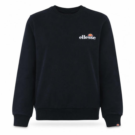 Front view of Ellesse women’s black cotton blend crew neck sweatshirt uk 12