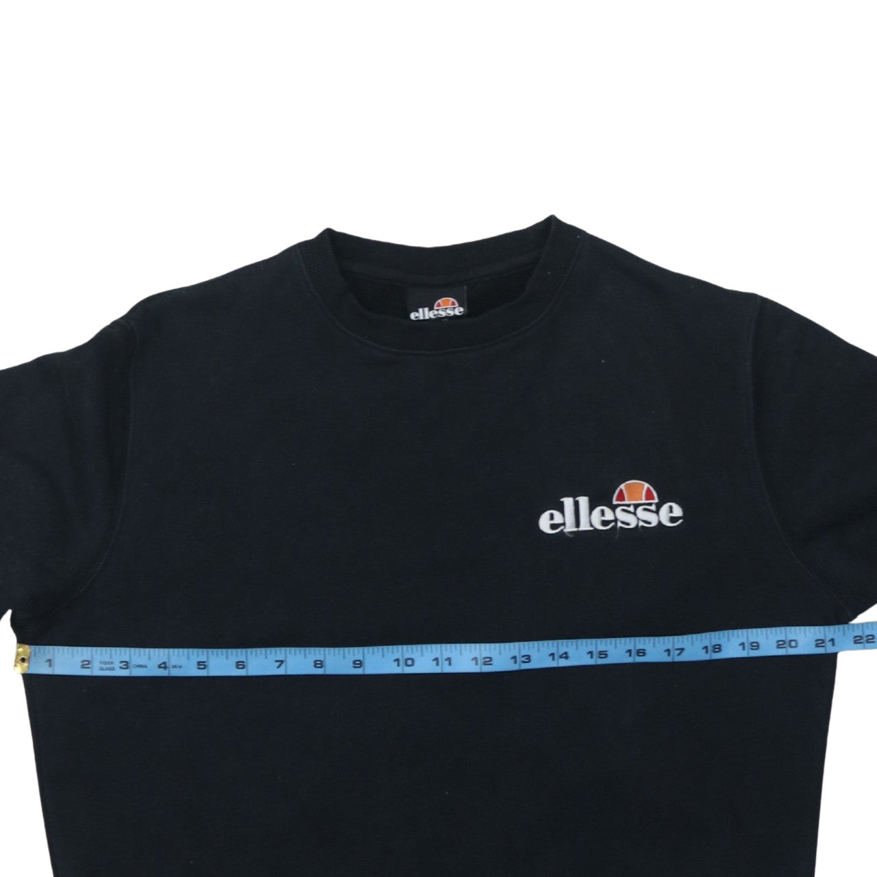 Ellesse Womens Black Cotton Blend Crew Neck Sweatshirt UK 12