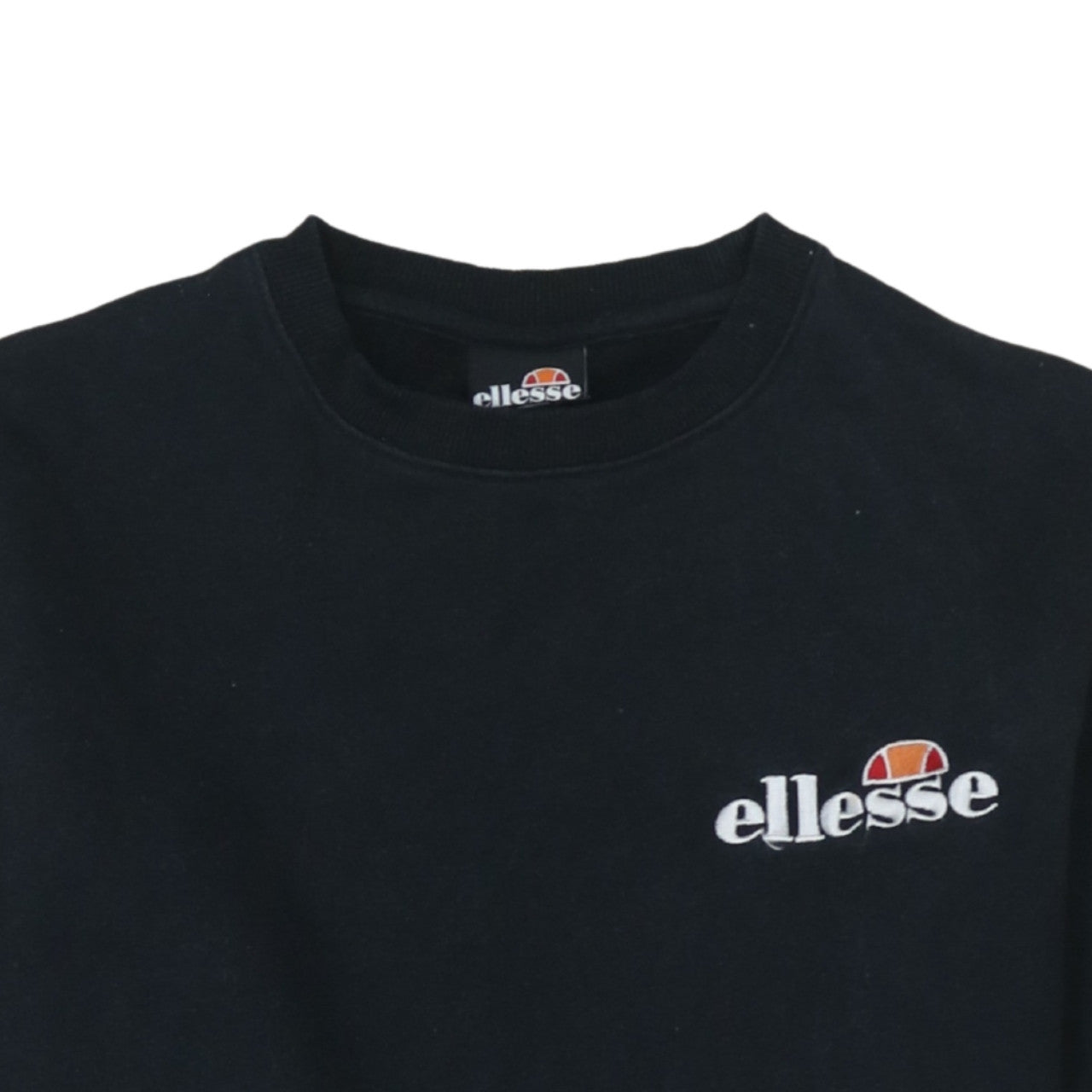 Ellesse Womens Black Cotton Blend Crew Neck Sweatshirt UK 12