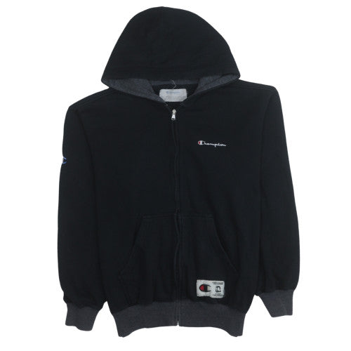 Champion Men's Black Full Zip Hoodie Sweatshirt Size L