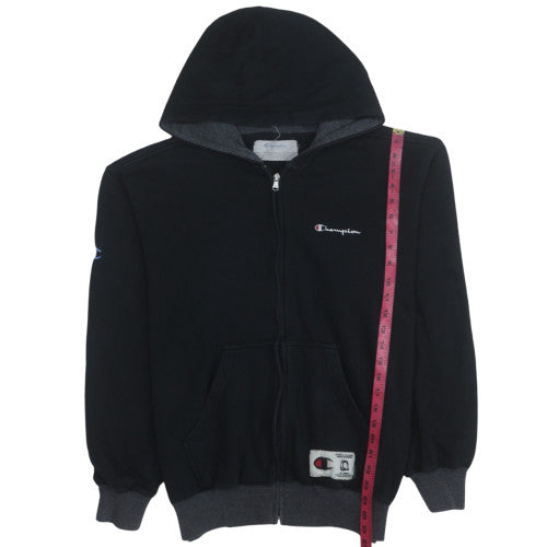 Champion Men's Black Full Zip Hoodie Sweatshirt Size L