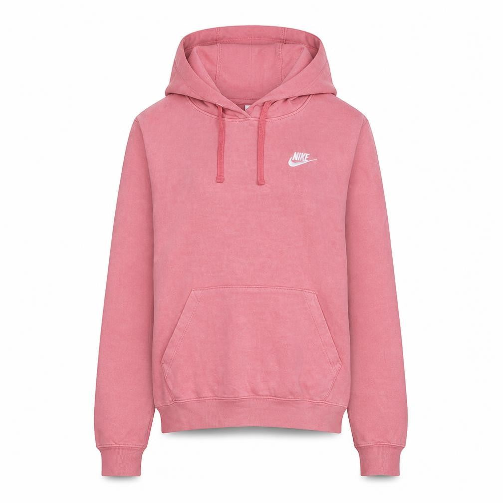 Front view of Nike Women’s Pink Pullover Hoodie Small Hooded Sweatshirt