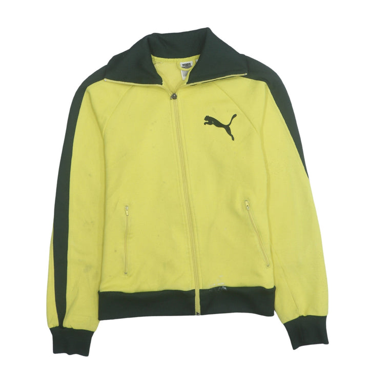 Puma Men's Yellow Track Jacket Size S Retro Full Zip Sportswear