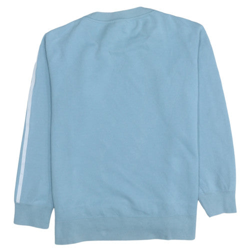 Adidas Women Blue Crew Neck Pullover Sweatshirt UK 6 Cotton Blend