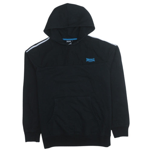 Lonsdale Men's Black Pullover Hoodie Size L Fleece Sportswear