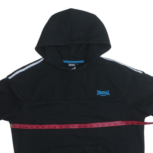 Lonsdale Men's Black Pullover Hoodie Size L Fleece Sportswear
