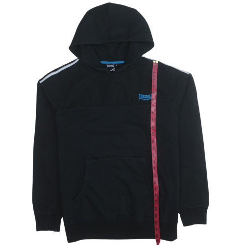 Lonsdale Men's Black Pullover Hoodie Size L Fleece Sportswear