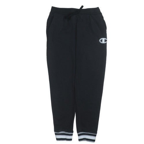 Champion Men's Black L Jogger Sweatpants with Logo and Elastic Waist