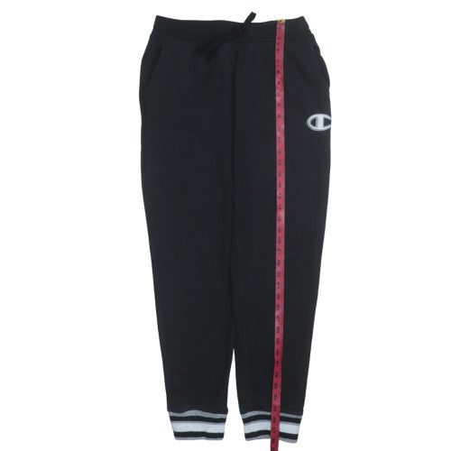 Champion Men's Black L Jogger Sweatpants with Logo and Elastic Waist