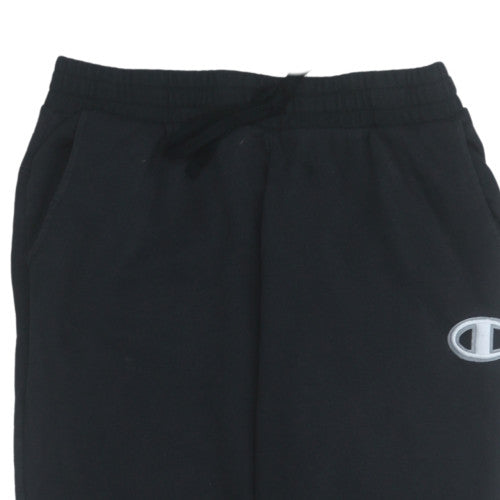 Champion Men's Black L Jogger Sweatpants with Logo and Elastic Waist