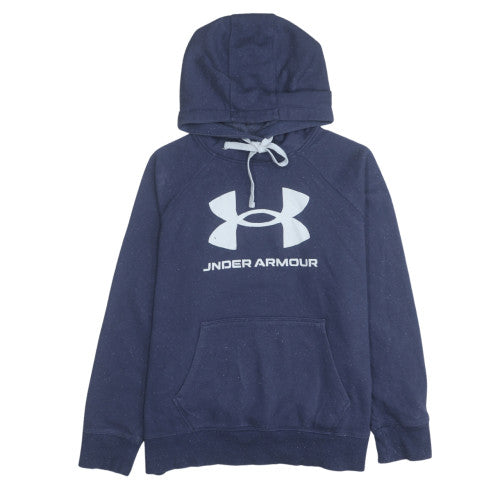 Under Armour Women Navy Hoodie Medium Pullover Logo Sportswear