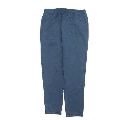 Puma Men Blue Jogger Sweatpants L Elastic Waist Tapered Fit Activewear