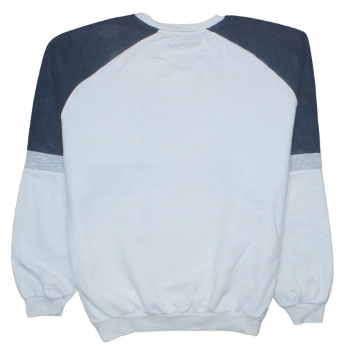 Ellesse Womens White Blue Logo Sweatshirt Size 12 Pullover Classic Fit