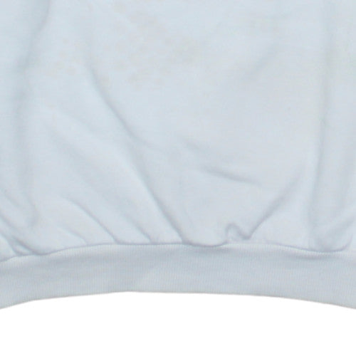 Ellesse Womens White Blue Logo Sweatshirt Size 12 Pullover Classic Fit