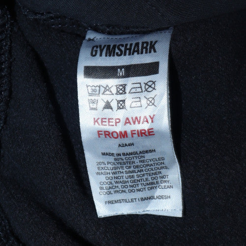 Gymshark Men's Black Fleece Sweatpants M Regular Fit Casual Trousers