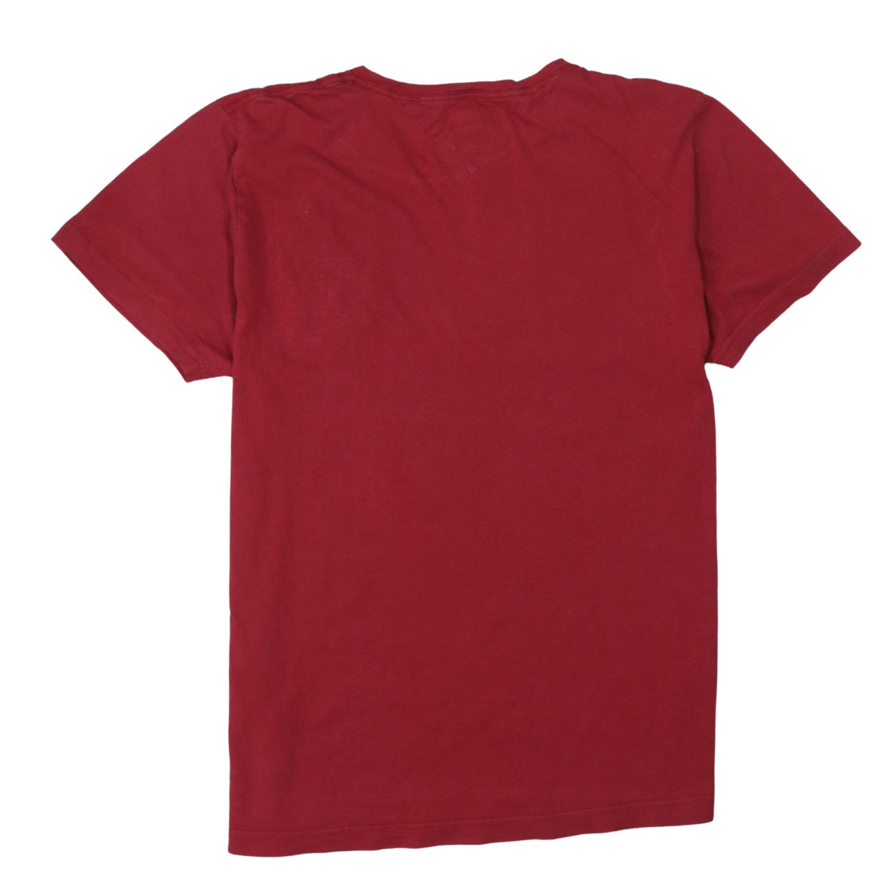 Tommy Hilfiger Men's Red Cotton Logo T-Shirt Size L