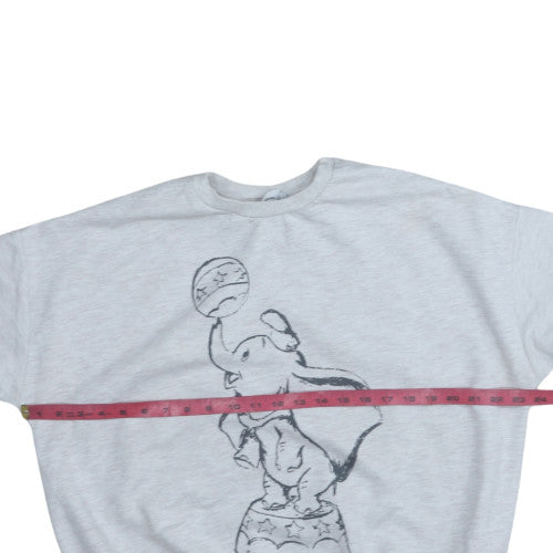 Disney Women’s Grey Dumbo Graphic Pullover Sweatshirt L 14/16