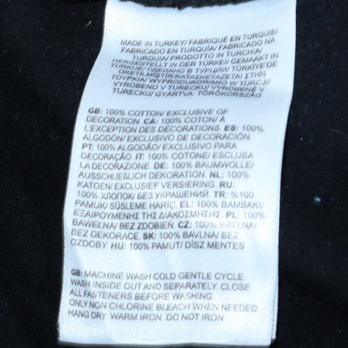 The North Face Womens Black Pullover Hoodie Medium 100% Cotton