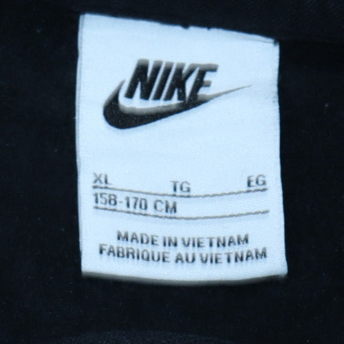 Nike Boys Black XL Pullover Hoodie Fleece Sweatshirt 158-170cm