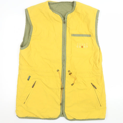Red/Green Men's Yellow Polyamide Bodywarmer Waistcoat M