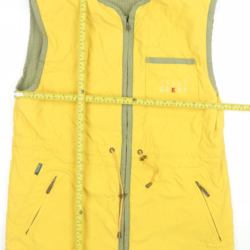 Red/Green Men's Yellow Polyamide Bodywarmer Waistcoat M