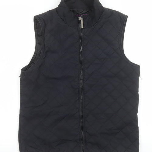 Maine New England Womens Black Quilted Waistcoat Size 12