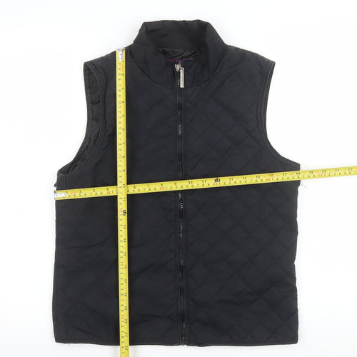 Maine New England Womens Black Quilted Waistcoat Size 12