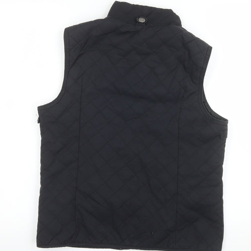 Maine New England Womens Black Quilted Waistcoat Size 12