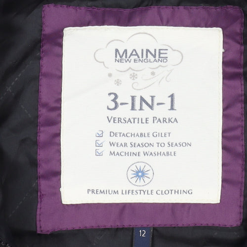 Maine New England Womens Black Quilted Waistcoat Size 12