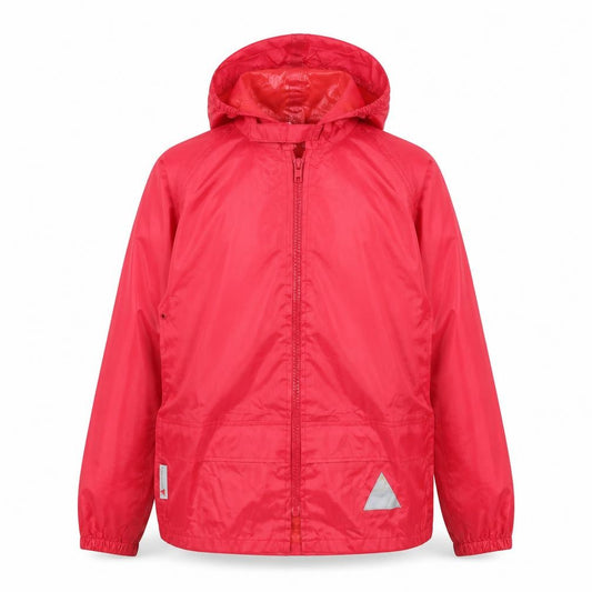 Result Girls Red Hooded Windbreaker Jacket 7-8 Years Water Resistant