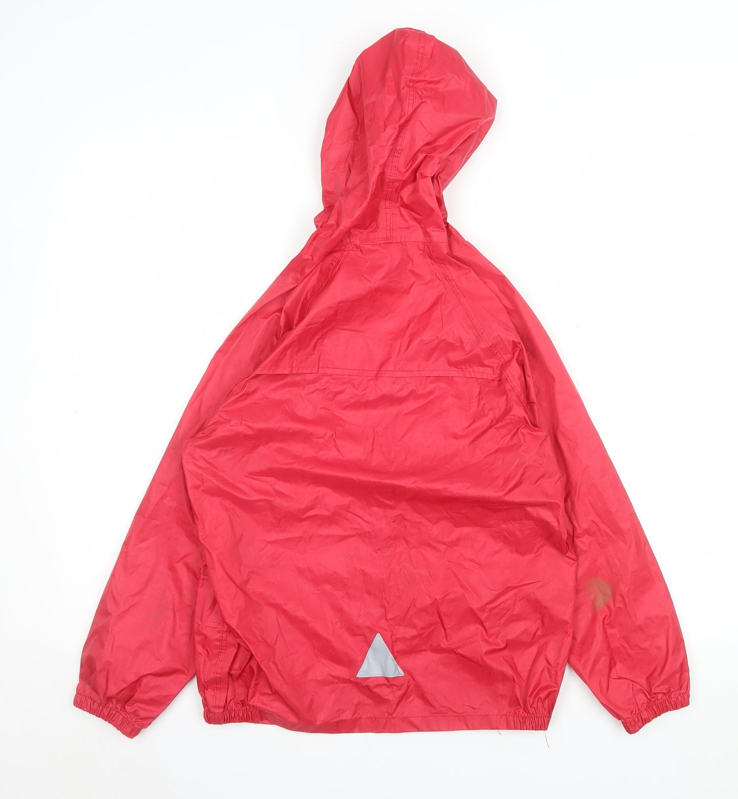 Result Girls Red Hooded Windbreaker Jacket 7-8 Years Water Resistant