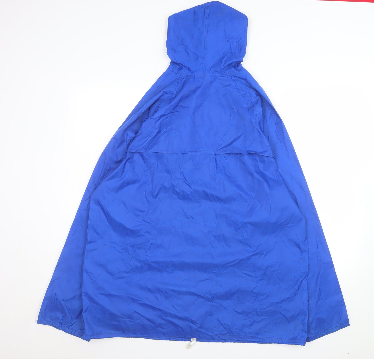 Millets Men’s Blue Hooded Rain Cape Waterproof Nylon Size M Vintage