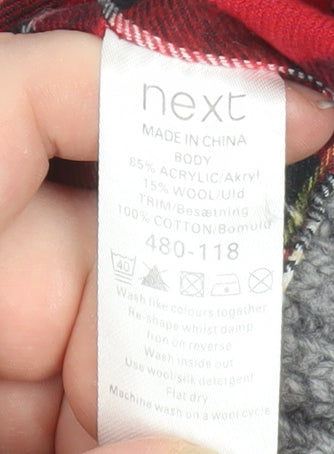 Next Men’s Grey Chunky-Knit Full Zip High Neck Jumper L