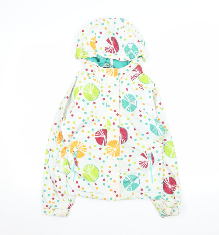 Trespass Girls Multicoloured Waterproof Hooded Rain Coat 7-8 Years
